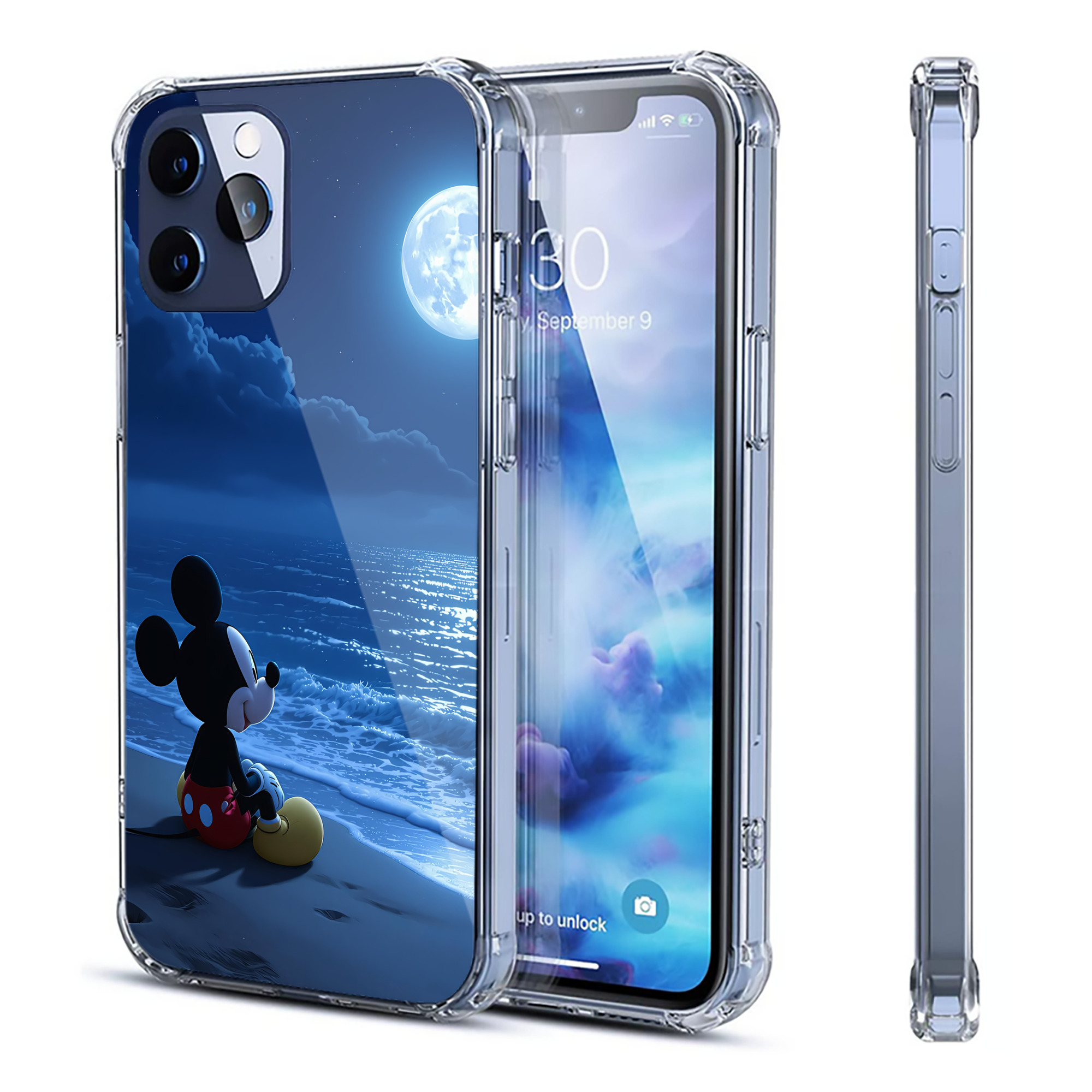ミッキーマウス Mickey Mouse 【iPhone 12シリーズ対応】透明スマホケース（クリアソフトケース）
